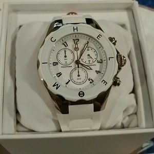 Michele jelly white watch